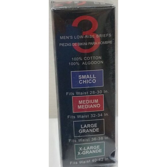 Picopi Men's Low-Rise Briefs 3 Pack Red 100% Cotton Small New - Picture 5 of 6